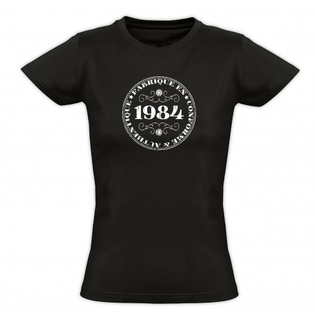 Tee shirt vintage - Fabriqué en 1984 Conforme & Authentique - Femme