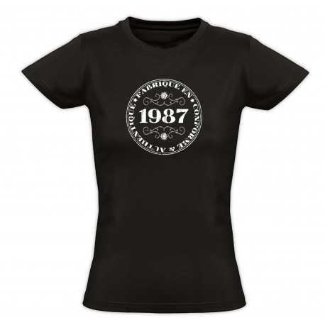 Tee shirt vintage - Fabriqué en 1987 Conforme & Authentique - Femme