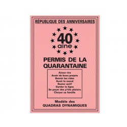 Permis humoristique la 40aine