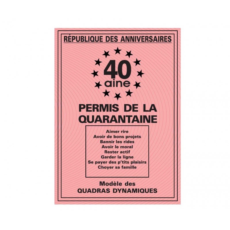 Permis Des 40 Ans