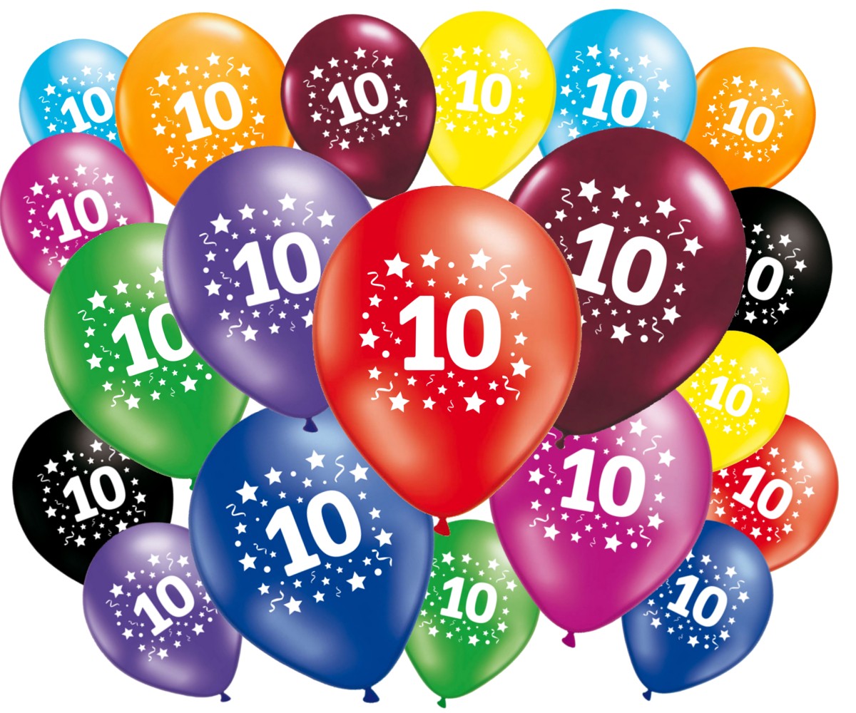 ballons 10 ans anniversaire