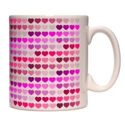 Mug coeurs roses multiples