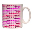 Mug coeurs roses multiples