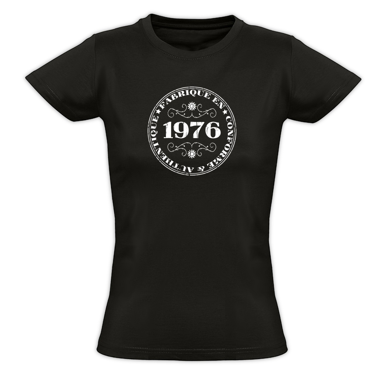 Tee shirt année de naissance 1976 femmedesign vintage